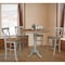International Concepts Round 36 in Rd Extension Dining Table, 4 X-back Bar Height Stools, Hickory/Stone, 36 W, 48 L, Wood K41-36RXT-6B-S6133-4 - alternate 3